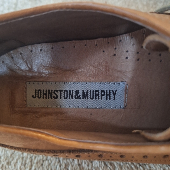 Johnston & Murphy Tyndall Flex Wing Tip Saddle Tan Lace-Up Oxfords Men\'s 10 main image 8